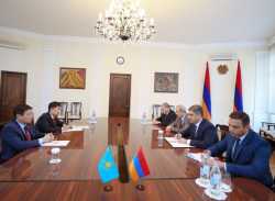 Ճանաչողական այցով ԱԱԾ-ում էր Ղազախստանի արտակարգ և լիազոր դեսպան Թիմուր Ուրազաևը